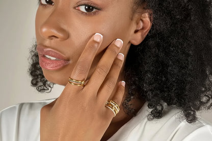 Four-Ring Jewelry Ring, Hypoallergenic, Ins Style, Stacking Artifact, Suitable For Young Wome Jewelry