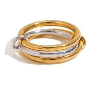 Four-Ring Jewelry Ring, Hypoallergenic, Ins Style, Stacking Artifact, Suitable For Young Wome Jewelry
