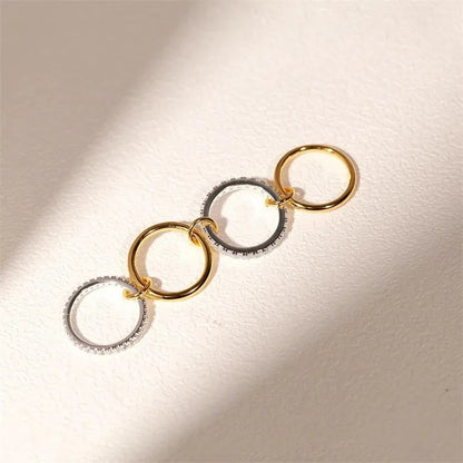 Four-Ring Jewelry Ring, Hypoallergenic, Ins Style, Stacking Artifact, Suitable For Young Wome Jewelry