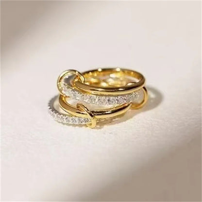 Four-Ring Jewelry Ring, Hypoallergenic, Ins Style, Stacking Artifact, Suitable For Young Wome Jewelry